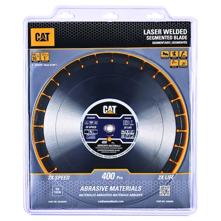 Caterpillar 400 Pro Laser Welded Narrow Gullet Asphalt Diamond Blade 16-In - 400mm DA32035U